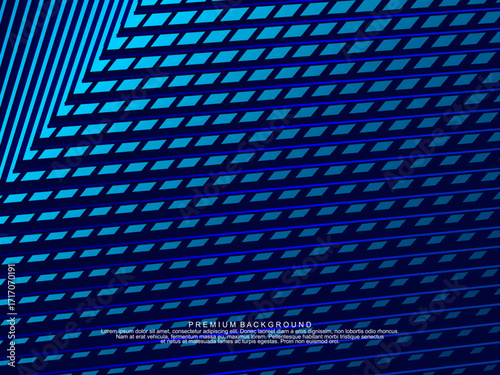Premium background design with diagonal dark blue stripes pattern. Vector horizontal template for digital lux business banner, contemporary formal invitation, luxury voucher, prestigious gift certific