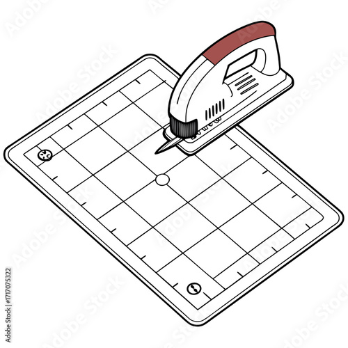 Rotary Cutter on Cutting Mat craft crafting