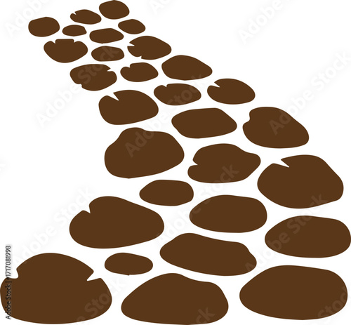 Stepping stones guide a path forward creating a journey of discovery and progress