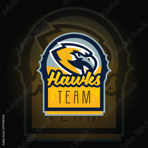 Eagle hawkes team esports gaming logo vector gaming logo