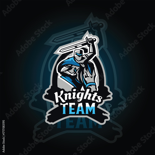 Knights team logo esports gaming logo vector gaming logo