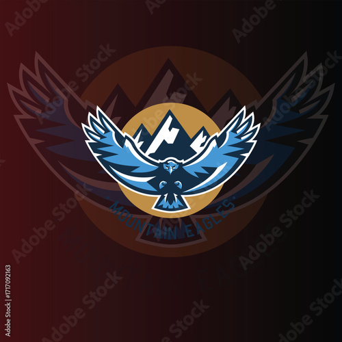 Eagle hawks team esports gaming logo vector template gaming logo