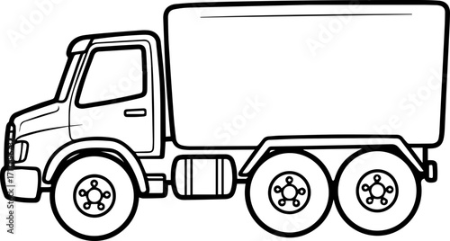 Vector illustration of a truck