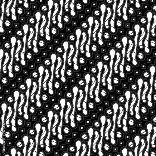 Fototapeta batik jawa indonesia seamless pattern vector
