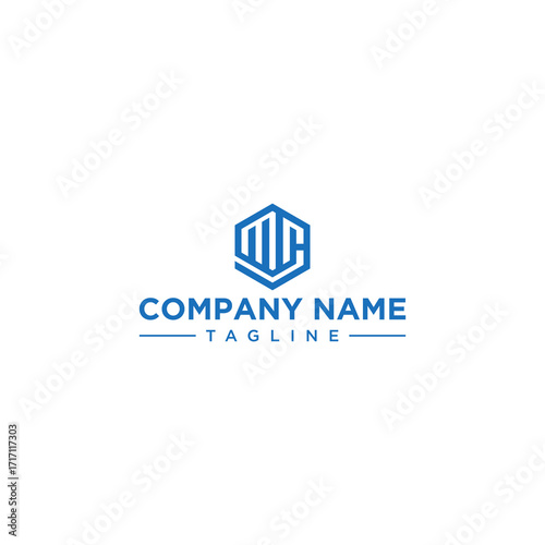MC creative design outline of hexagon shape	