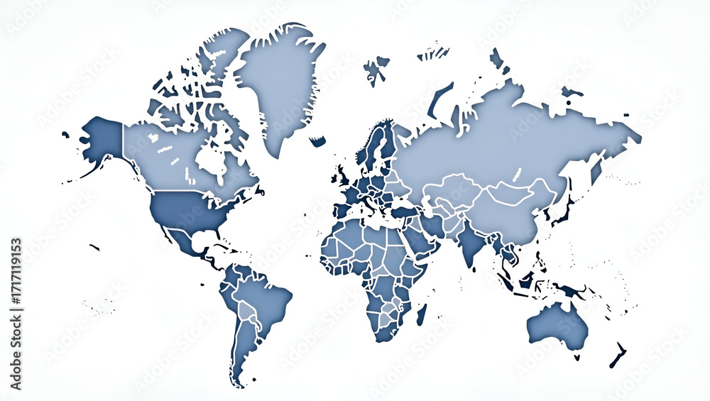 Obraz premium Transatlantic Economic Impact: Digital Illustration of Trade Flow Arrows, GDP Comparison Charts, and Impact Summaries Between North America and Europe - Stock Photo Concept