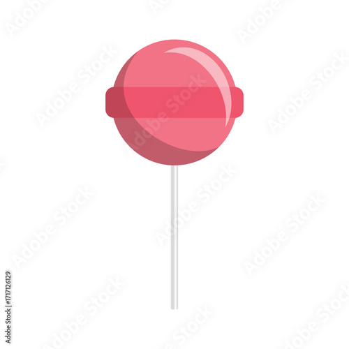 Vibrant lollipop on a clean background, showcasing colorful design and playful appeal