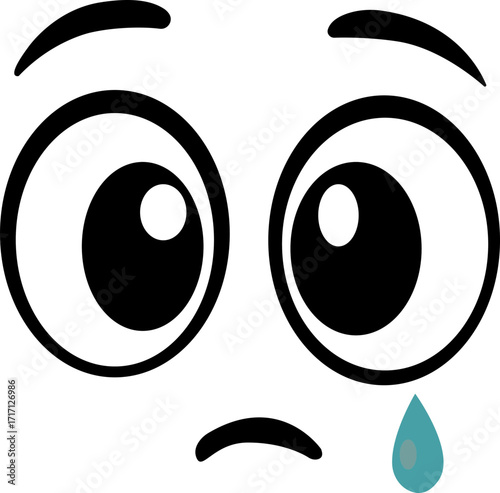 Cartoon Expression Eyes Icon. emotions and expressions Smile eyes look away .Cartoon retro faces Vintage emotional face with mascot characters funny faces, eyes and mouths elements.