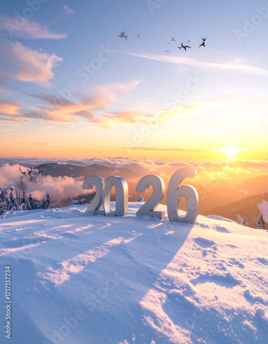 New Year 2026 on Snowy Mountain.
