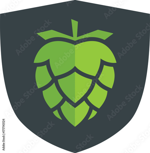 Vector art of hop icon, beer ingredient vector illustration design on a transparent background