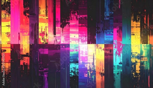 Colorful Abstract Cityscape.