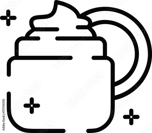 Minimalistic Rounded Modern Line Art Sun sunscreen care cream Icon