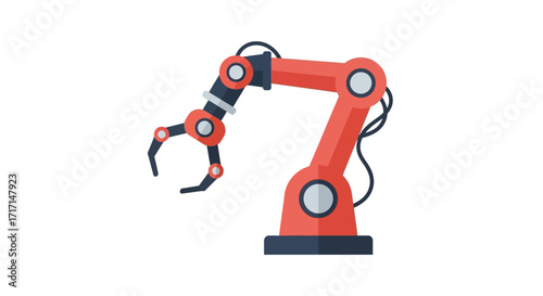 Illustration of an Industrial Robotic Arm for Manufacturing Automation and Technology Applications