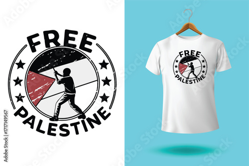 Free gaza free palestine graphic design and tshirt design with national colors