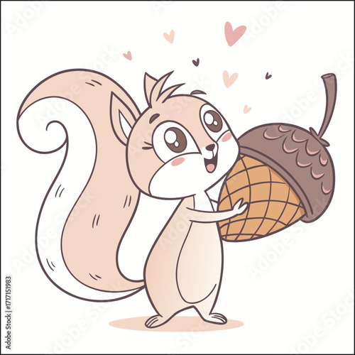 Cartoon squirrel superhero with a majestic red cape soaring in joyful motion

