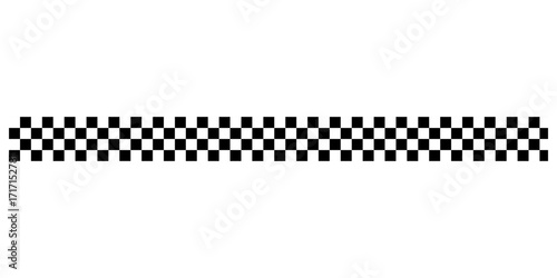 Race flags background with space for text. Chess game or rally sport car competition wallpaper. Black and white squares pattern. Banner with checkered texture. Vector flat illustration