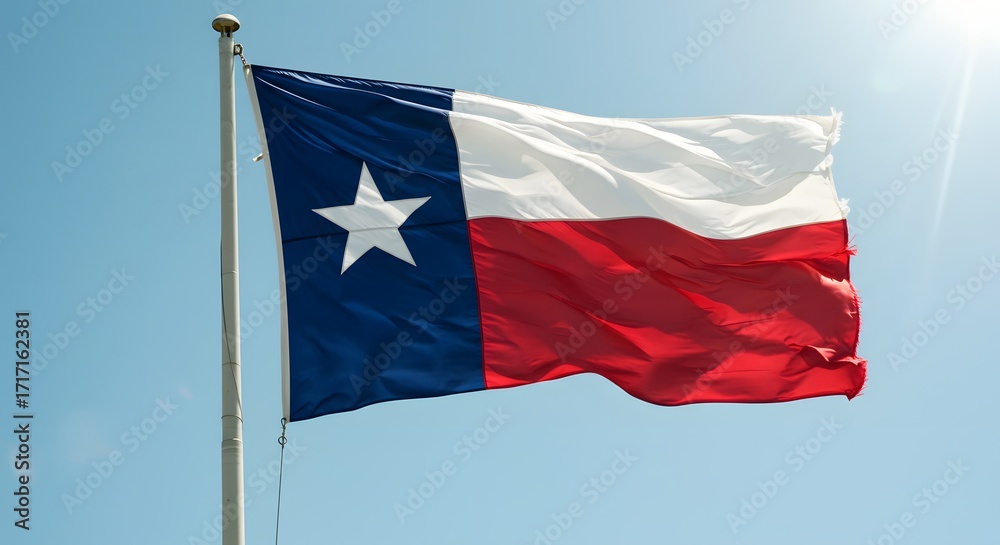 Naklejka premium Texas flag waving