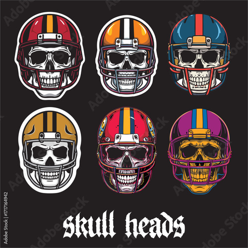 A vector illustration about football helmet