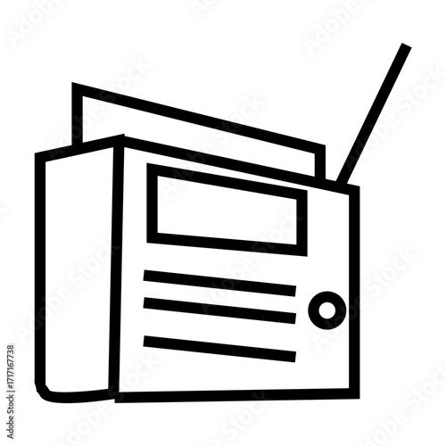 Radio outlin icon vector