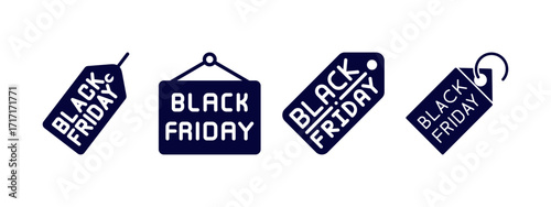 “Black Friday Tag Vector Collection – Discount Labels, Sale Icons, Shopping Banners, Coupons, Templates & Promotional Package Design”