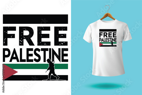 Free gaza free palestine t-shirt design