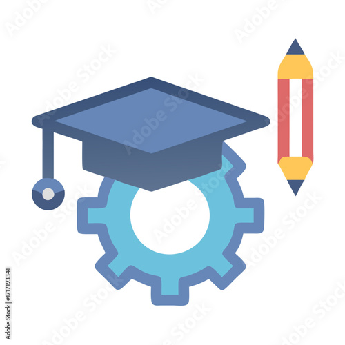  Education Gear Icon for Academic Use