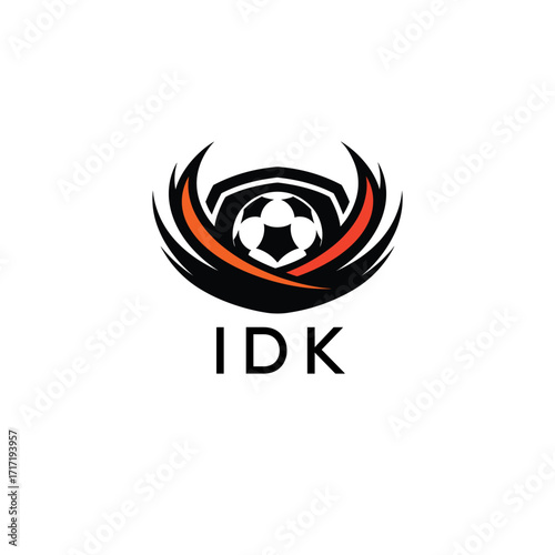IDK Football Company logo. IDK football academy logo design for entrepreneur and business. IDK Branding Design best icon.
