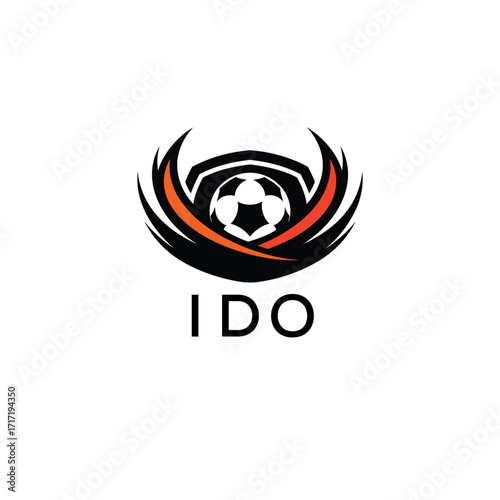 IDO Football Company logo. IDO football academy logo design for entrepreneur and business. IDO Branding Design best icon.
