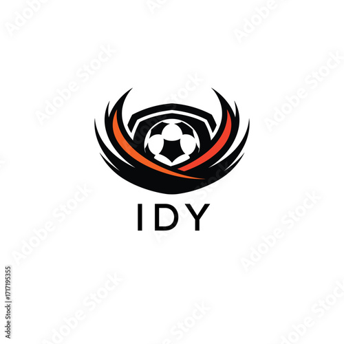 IDY Football Company logo. IDY football academy logo design for entrepreneur and business. IDY Branding Design best icon.
