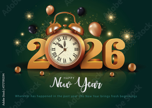 2026 Happy New Year club poster Background for your Flyers and Greetings Card graphic or new year themed party invitations. abstract vector illustration design
