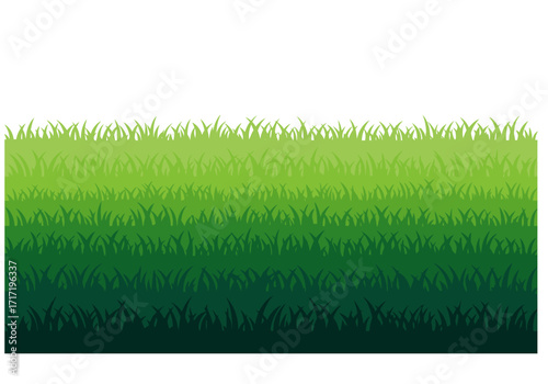 Layered Grass Field with Graduated Green Tones.