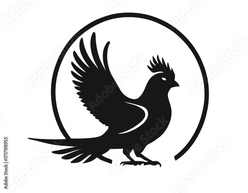 Bird Silhouette logo with white backgroun