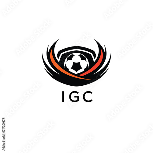 IGC Football Company logo. IGC football academy logo design for entrepreneur and business. IGC Branding Design best icon.
