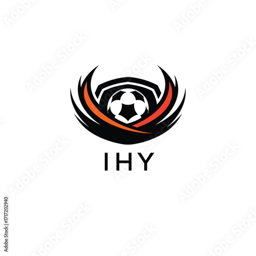 IHY Football Company logo. IHY football academy logo design for entrepreneur and business. IHY Branding Design best icon.
