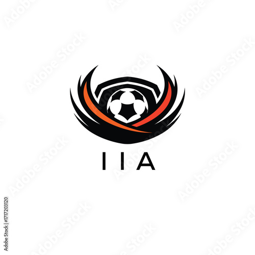 IIA Football Company logo. IIA football academy logo design for entrepreneur and business. IIA Branding Design best icon.
