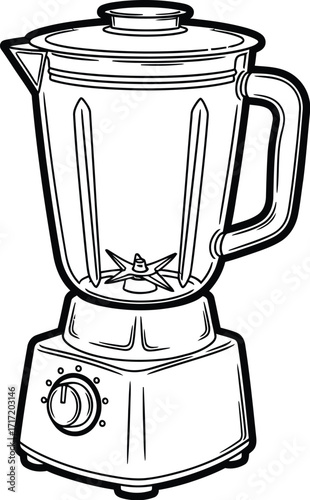 Vector art of blender kitchen appliance