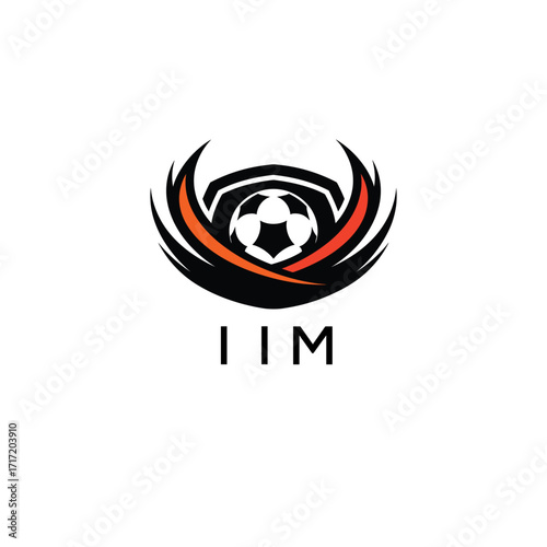 IIM Football Company logo. IIM football academy logo design for entrepreneur and business. IIM Branding Design best icon.
