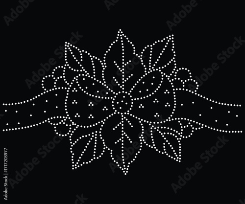 Crystal bling appique transfer rhinestone design, Casual Rhinestone template
