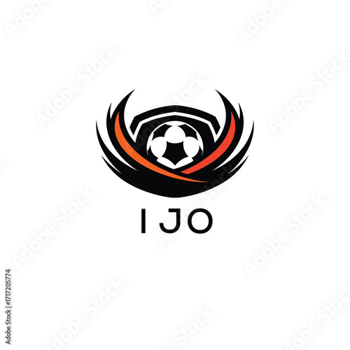 IJO Football Company logo. IJO football academy logo design for entrepreneur and business. IJO Branding Design best icon.
