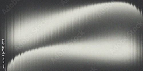 Black and white neon blur abstract wave background with glowing gradient light effect, futuristic digital texture for modern design, wallpaper, and creative visual projects.