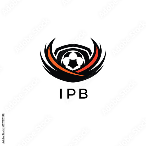 IPB Football Company logo. IPB football academy logo design for entrepreneur and business. IPB Branding Design best icon.
