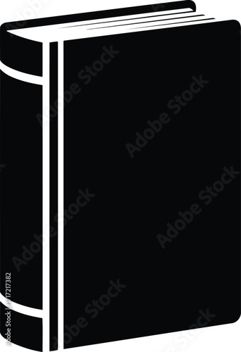Classic hardcover book vector silhouette icon represents knowledge literature education learning and storytelling vector