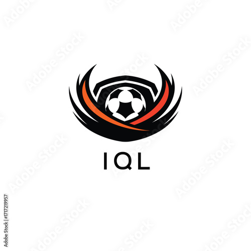 IQL Football Company logo. IQL football academy logo design for entrepreneur and business. IQL Branding Design best icon.
