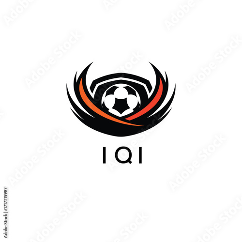 IQI Football Company logo. IQI football academy logo design for entrepreneur and business. IQI Branding Design best icon.
