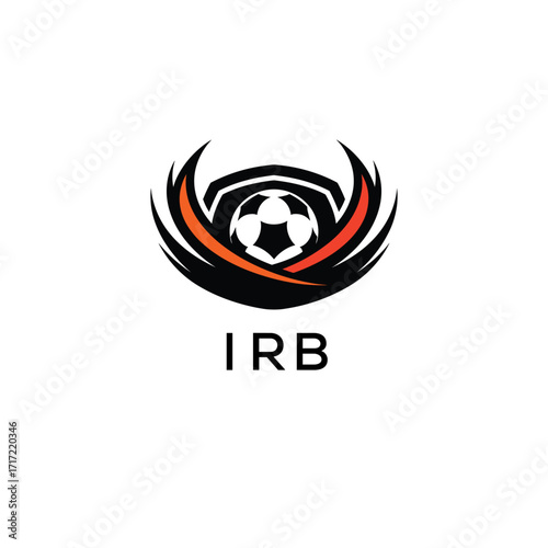 IRB Football Company logo. IRB football academy logo design for entrepreneur and business. IRB Branding Design best icon.

