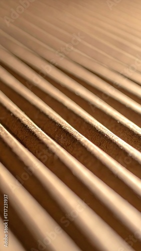 Abstract Golden Background with Parallel Lines and Dramatic Lighting, Metallic Texture and Cinematic Atmosphere