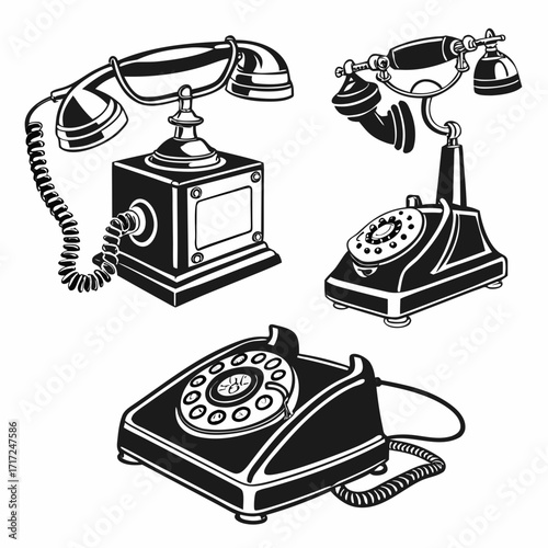 Antique rotary telephones collection vintage telephones