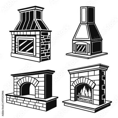 Fireplace chimney designs hearth brick