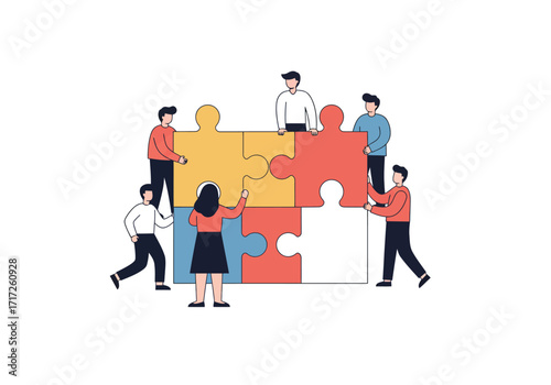 Teamwork: Collaborative Puzzle Solution.