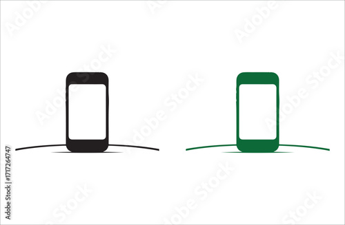 Mobile Phone Alert Icon – Smartphone Vibration and Ringing Vector